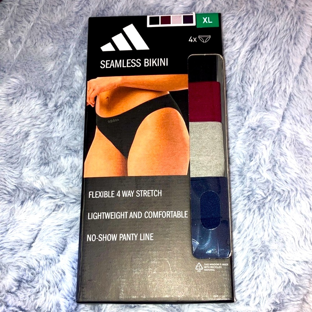 Adidas NWT in the box 4 pairs  Seamless No Show panties